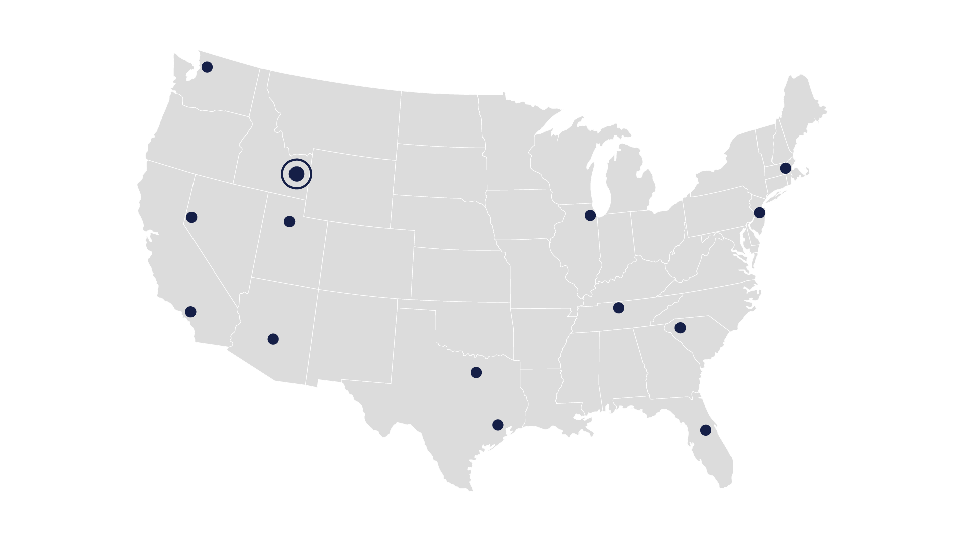 United States map showing RS&I's presence across the country