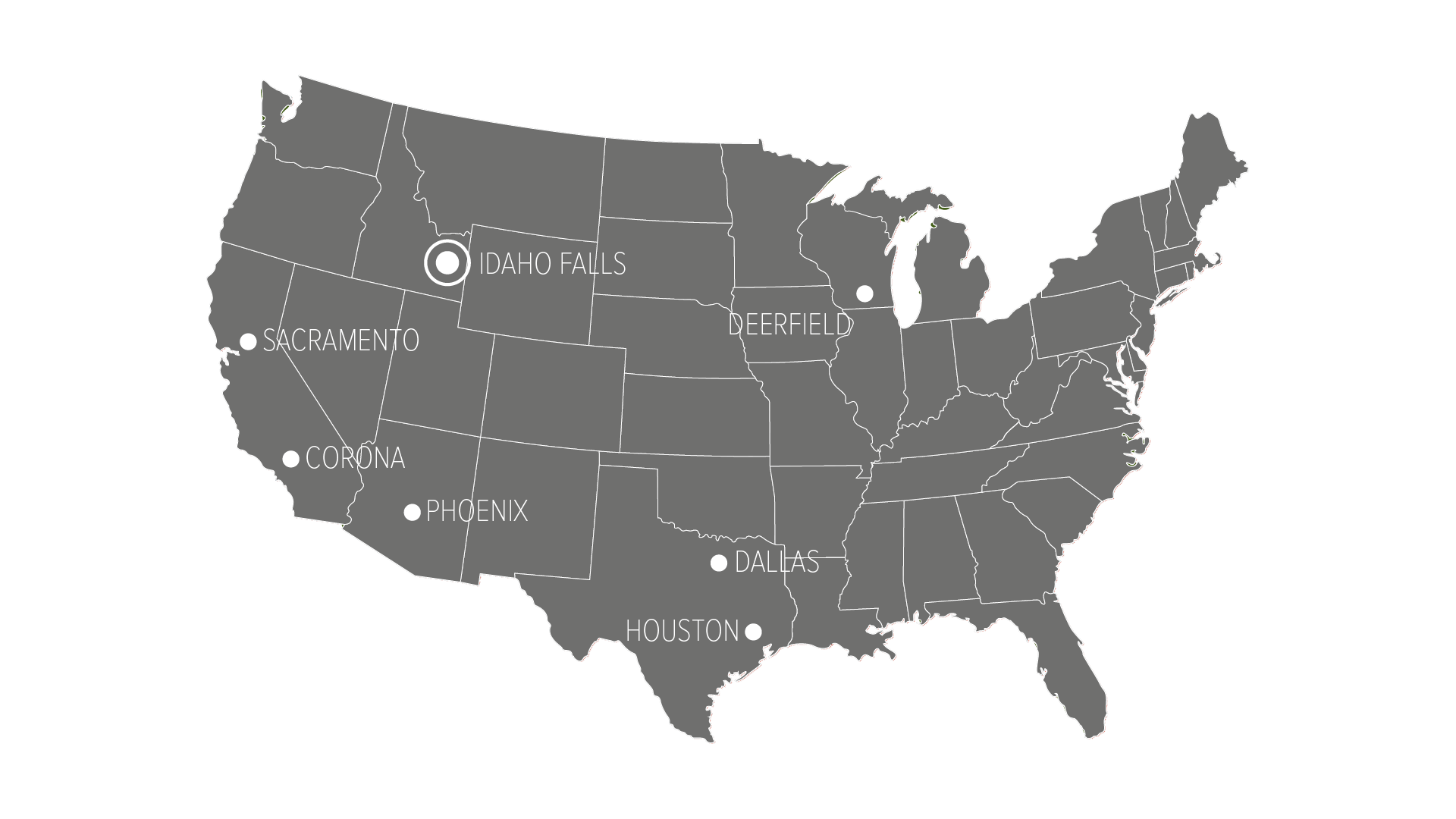 United States map showing Sony coverage