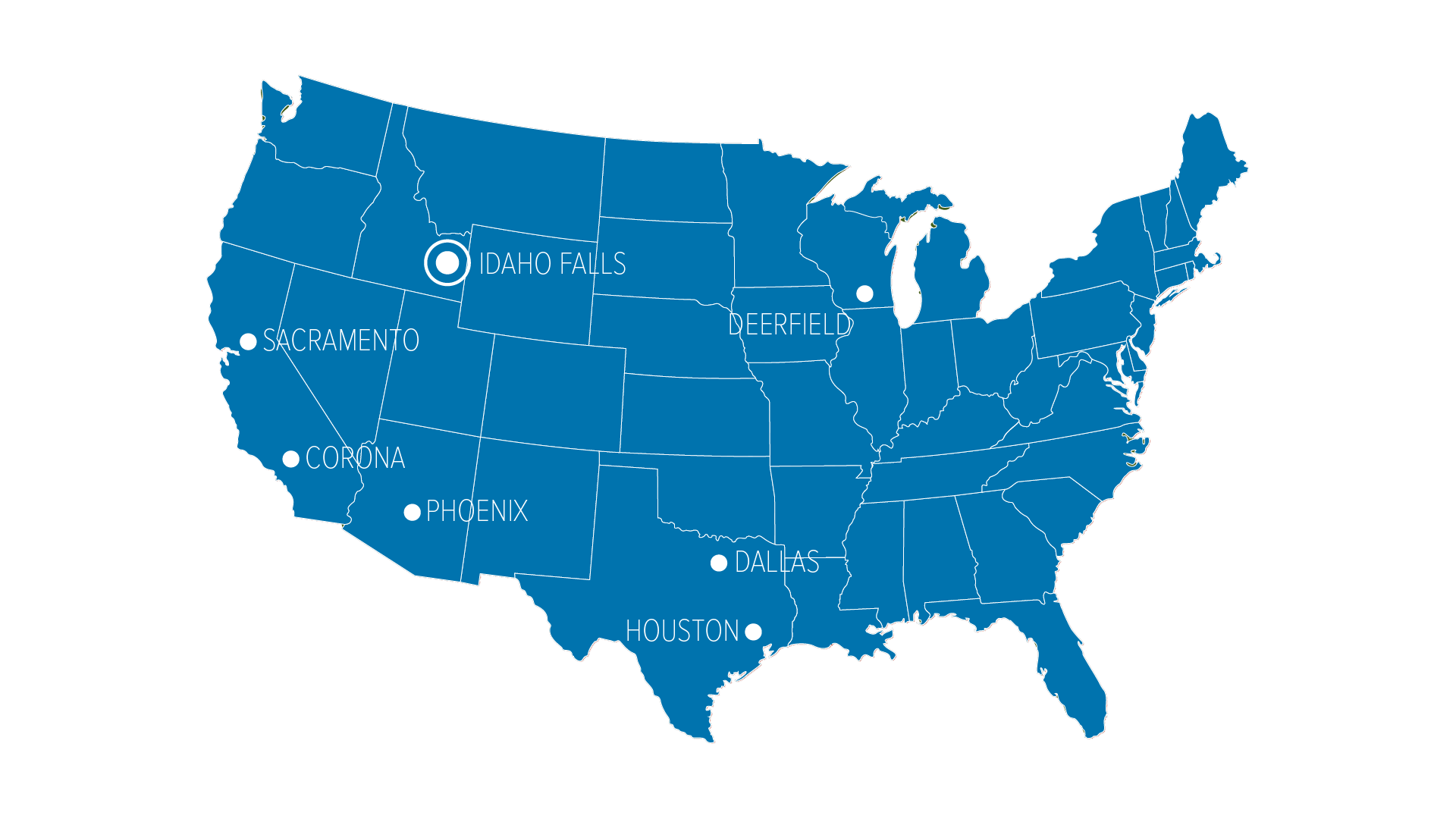 United States map showing RingCentral coverage
